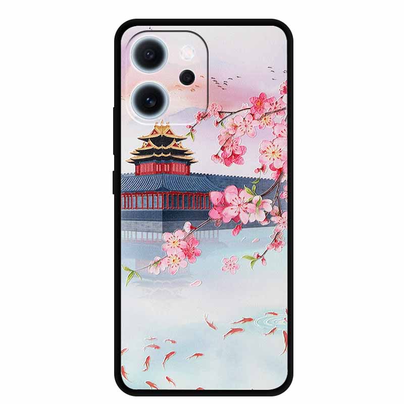 3D Flowers Emboss Fundas For OPPO Reno 15F 5G Case Soft Silicone Phone Cases For OPPO Reno 15F Back Covers Shell Coque 6.57"