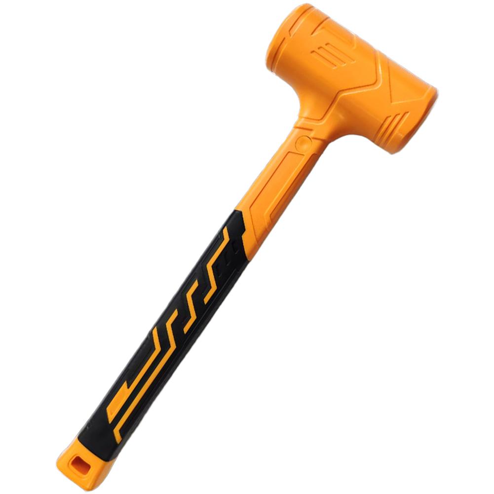 Orange Rubber Mallet With Anti Shock Vibration Handle For Tile Marble Flooring Installation Tool 35.5cm
