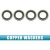 Banjo Bout M6x1 Banjo Slangtuit Bout Fittingen Remleiding Fitting Adapter met Koperen Ringetjes voor Motorfiets Auto (Set van 2)