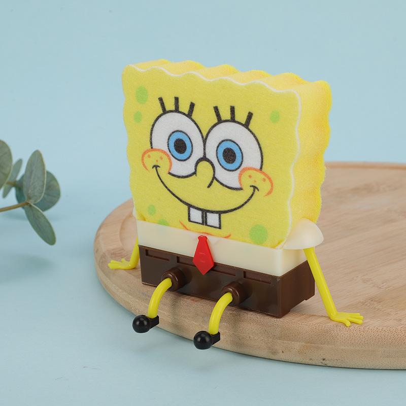 Wall-Mounted SpongeBob Drain Rack: Cute Sponge Storage for Kitchen Sink