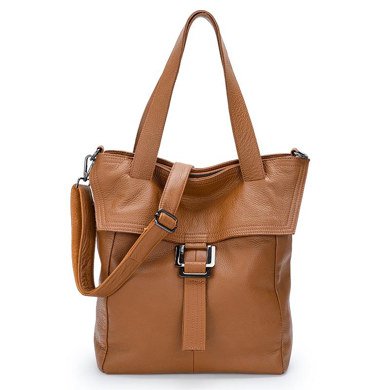 

Женские сумки из натуральной кожи, новая сумка-мессенджер через плечо, повседневная сумка из коровьей кожи первого слоя, большая вместительная мягкая модная сумка коричневый