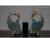 European Luxury Peacock Dancer Resin Ornament for Home and Wedding Decor