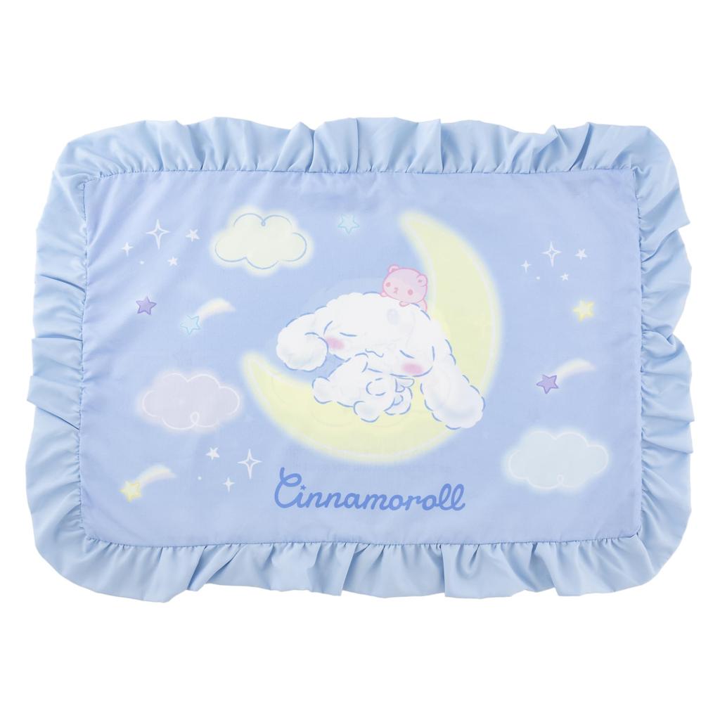 MORIPiLO (Morishita) Sanrio Bettbezug und Kissenbezug Set mit Rüschen, Einzelgröße (Cinnamoroll, Weicher Pfirsichhautstoff), Blau, 150x210cm, Niedliche Artikel