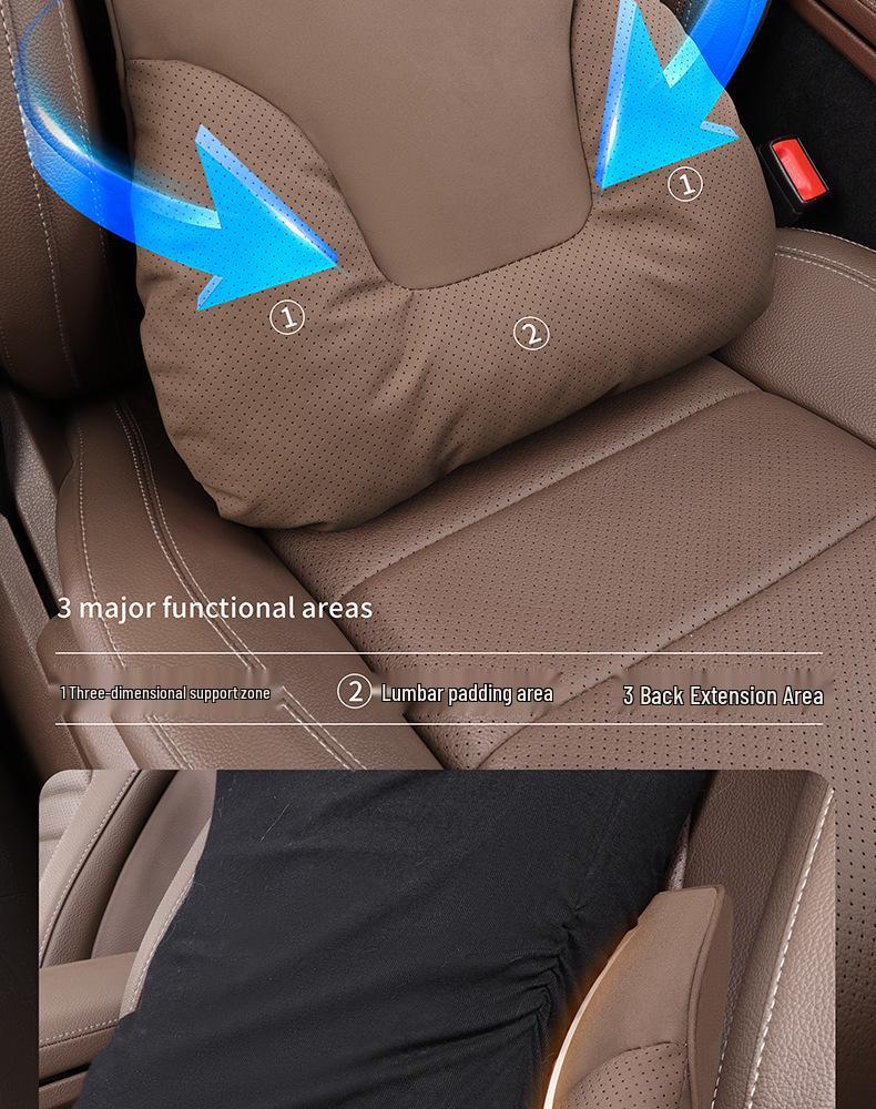 Ideal i6i8L Series Neck & Lumbar Support Pillow - Soft Car Interior Headrest for All Seasons