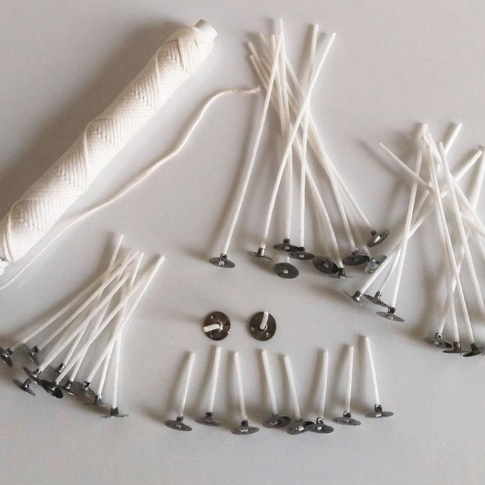 Craft 100Pcs Handmade Metal DIY Holder Stand Base Wick Tabs Candle Wick Sustainer