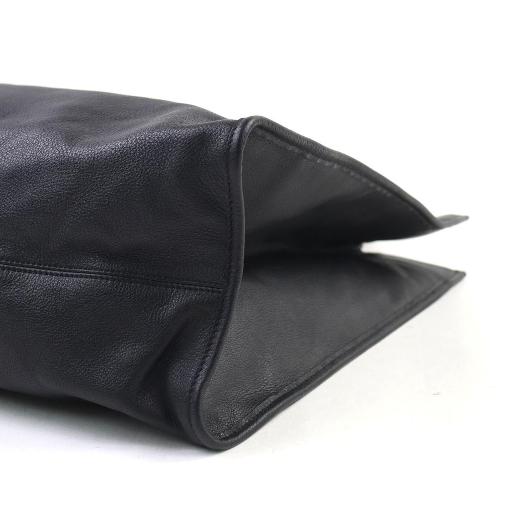 DSQUARED2 Tote Bag Logo print pouch included Black White leather Used