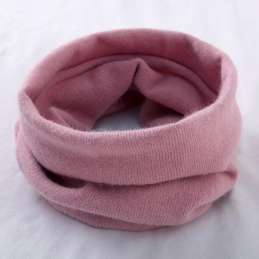 Soft Windproof Winter Neck Gaiter Cold-proof Solid Color Tube Scarf Neck Protection Cashmere Winter Scarf Men And Women