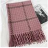 Scarf Women's Autumn and Winter New Thickened Imitation Cashmere Fringed Shawl Student  Warm Shawl