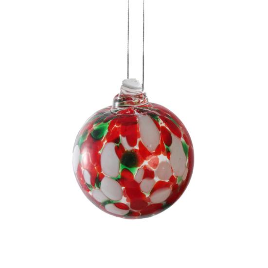 Yousheng Christmas Pendant Glass Sphere Transparent Glass Hand-Painted Xmas Tree Festive Balls Home Decor Accent