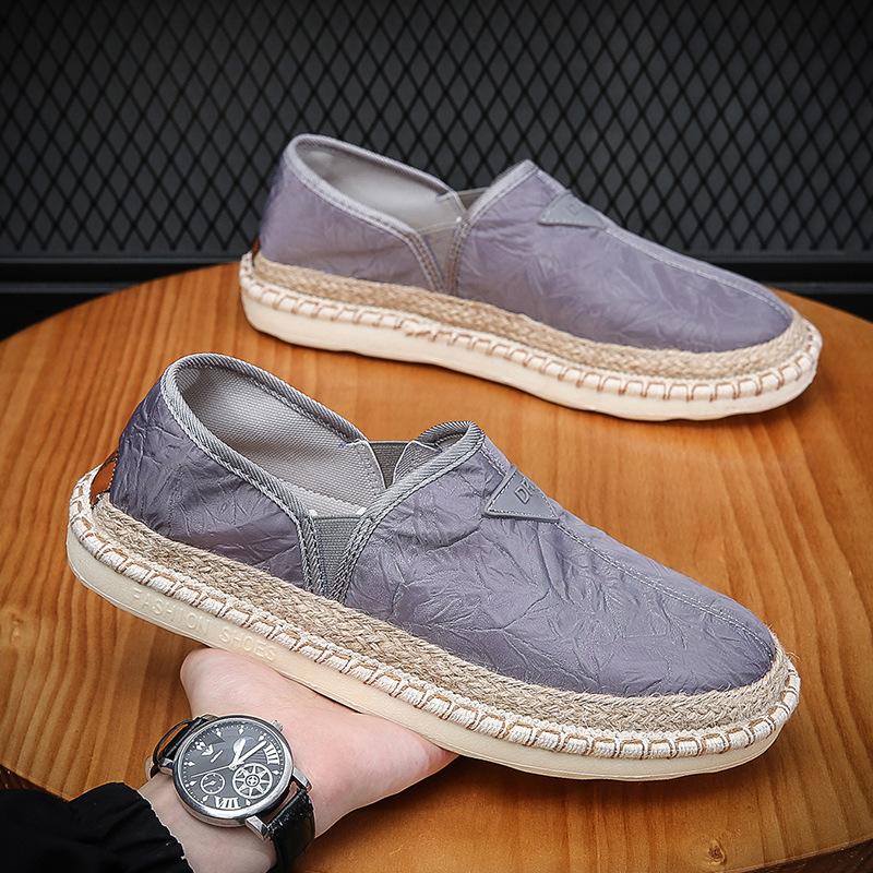 Fashion 2024 Summer New Slip On Flat Casual Canvas Shoes for Men Fashion Breathable Loafer Sneakers Male Driving Shoes Zapatillas Hombre