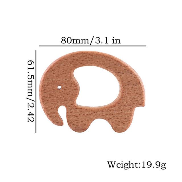 1pc Baby Teether Wooden Animal Pacifier Pendant BPA Free Beech Koala Rodent Baby Gym Accessories Teeth Pendant Children'S Goods