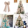 Soft Textured Beige Bow Christmas Ornaments For Stunning Holiday Tree Decor