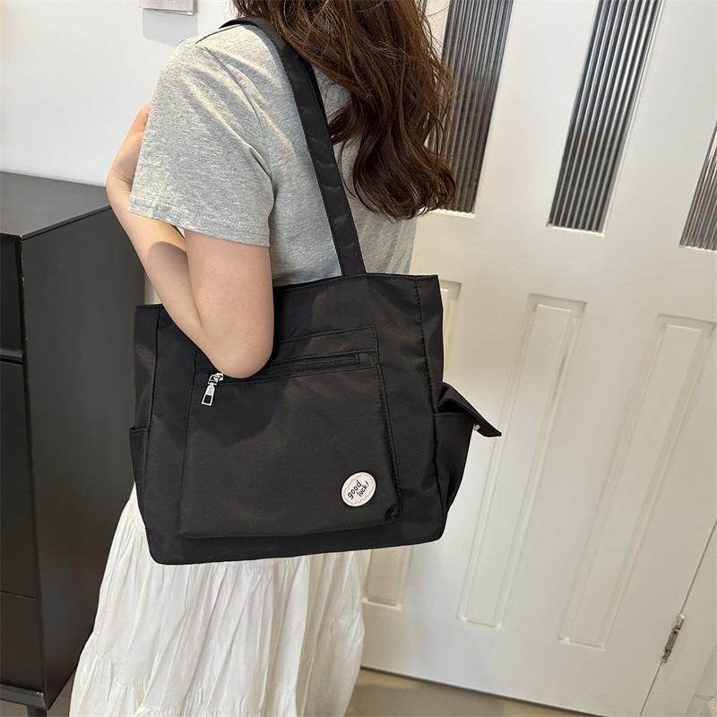 Große Kapazität Canvas Tasche Damen Einfache Koreanische Version für Freizeit Pendeln zur Arbeit Studenten Unterricht Schulter Crossbody Tasche