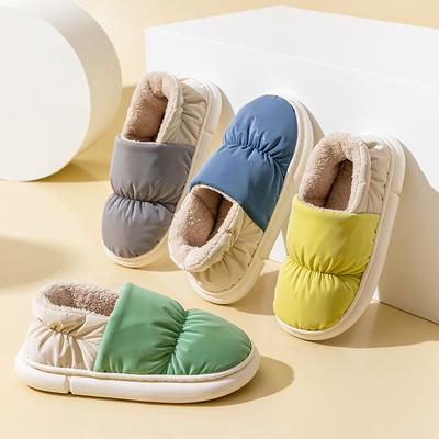 Fashion Shevalues Winter Women Slippers Warm Plush Cotton Slippers Indoor Home Non-Slip Thick Sole Furry Shoes For Couples New 2025