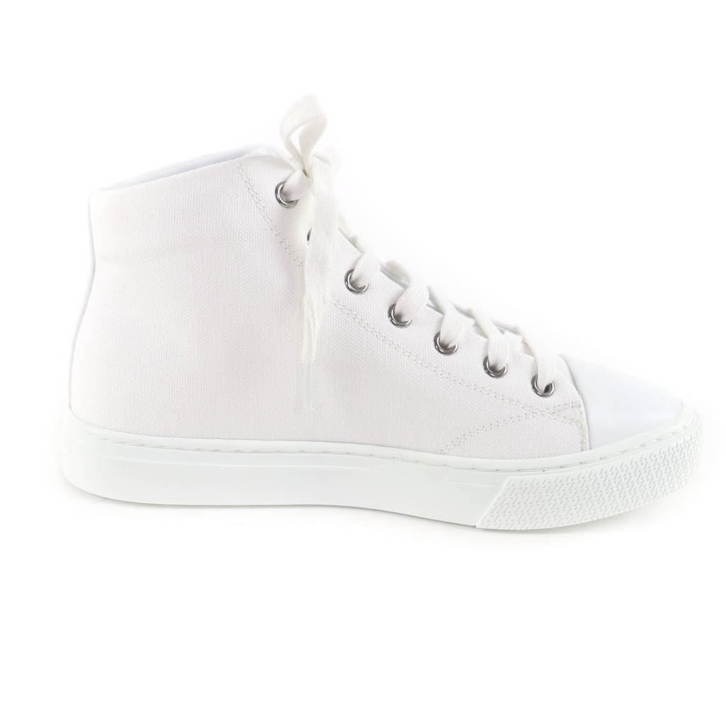 Excellent HERMES High Cut Sneakers Iriko White Women 37.5 Used