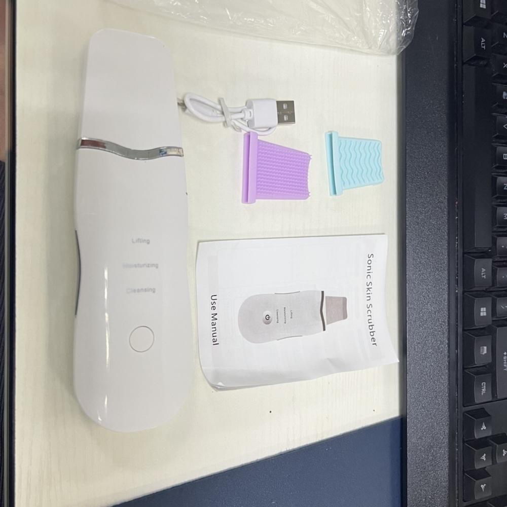 Vibration Face Skin Scrubber Blackhead Remover Facial Pore Cleaner Face Lifting Deep Clean Face Skin Tool Vibration Face Spatula