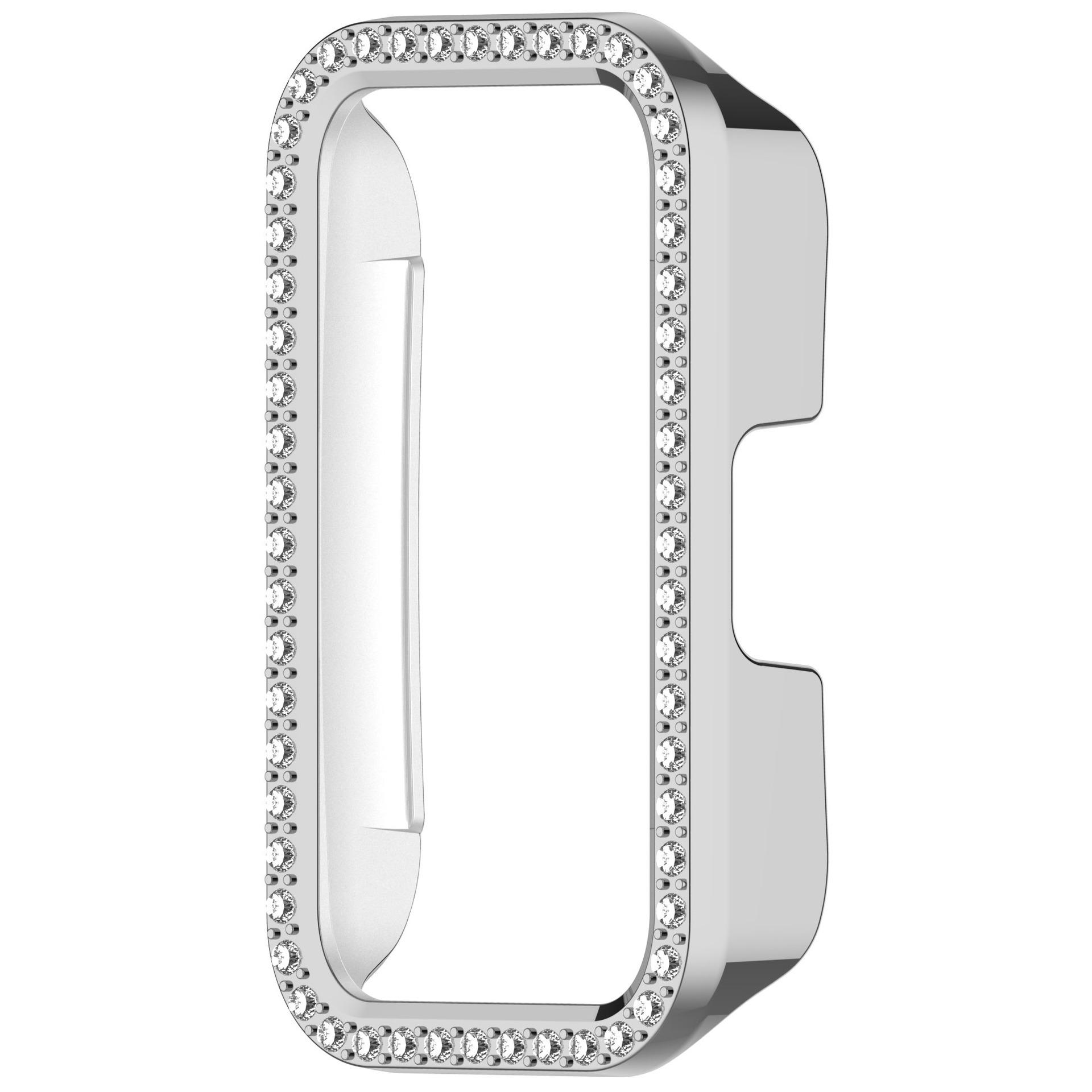 

Корпус годинника з одним рядом стразів Для смарт-годинника Huawei band 10 ремінець бампер Для Huawei band 10 9 8 NFC чохол кришка аксесуари Huawei band 8 NFC срібний