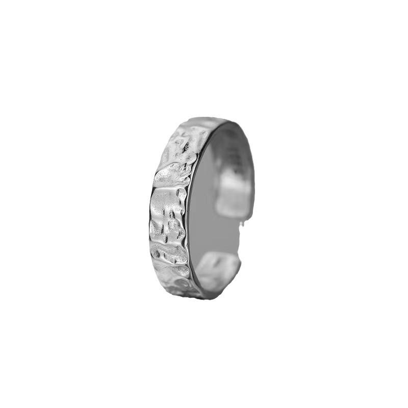 Pánský nastavitelný retro hip-hopový prsten na ukazováček - Otevřený, univerzální jednoduchý trendy prsten