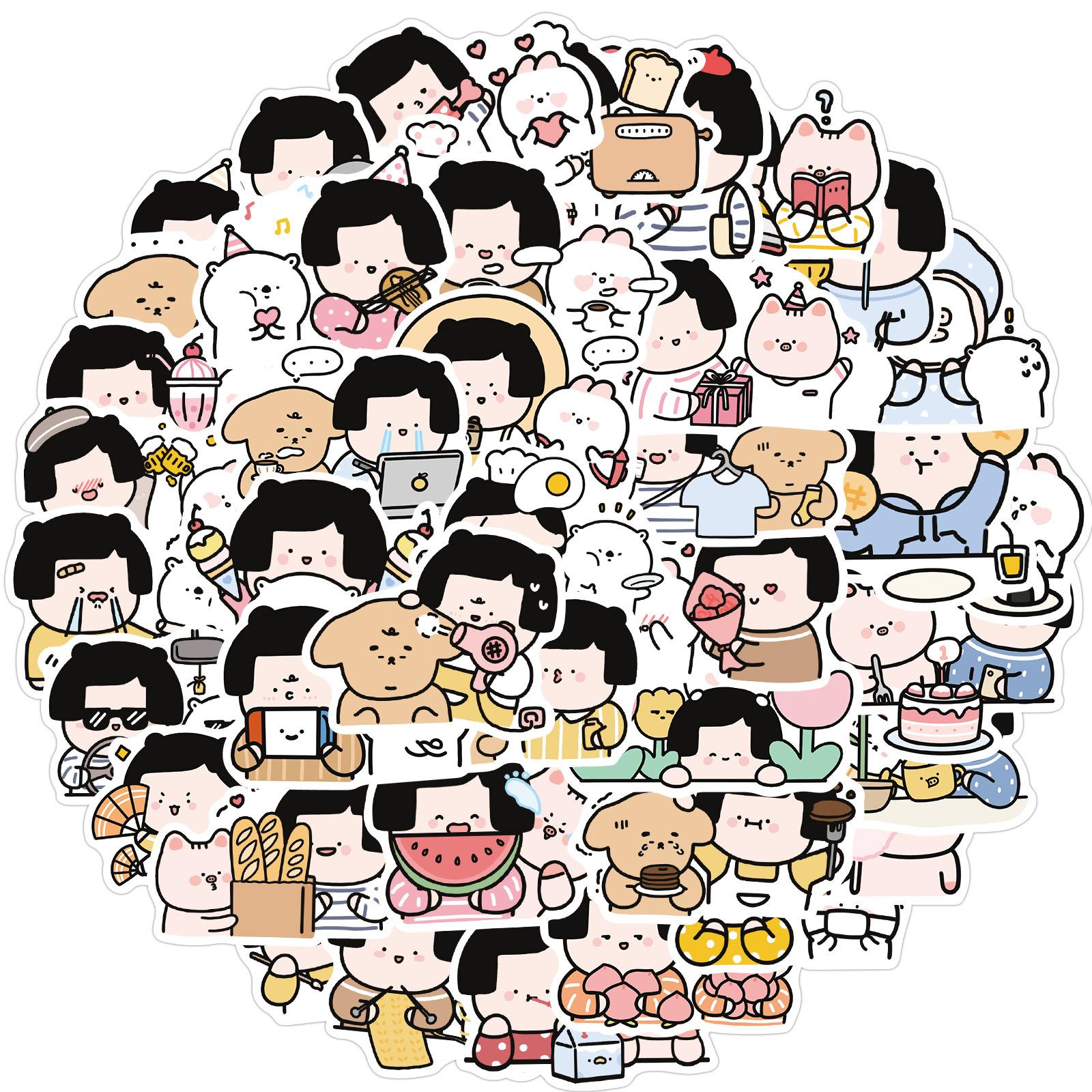 

Food Diary Bear Graffiti Stickers Trolley Box Water Cup Diary Waterproof Diy 40 Pictures