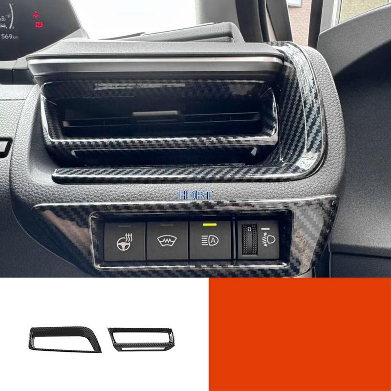 Car Gear Shift Window Lift Switch Panel Vent Outlet Steering Wheel Cover Carbon Fibre Interior For Toyota Prius 60 Series  +