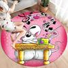 Diddl Custom Name Round Area Rug,Carpet Rug for Living Room Bedroom Sofa Playroom Decor,Non-slip Floor Mat