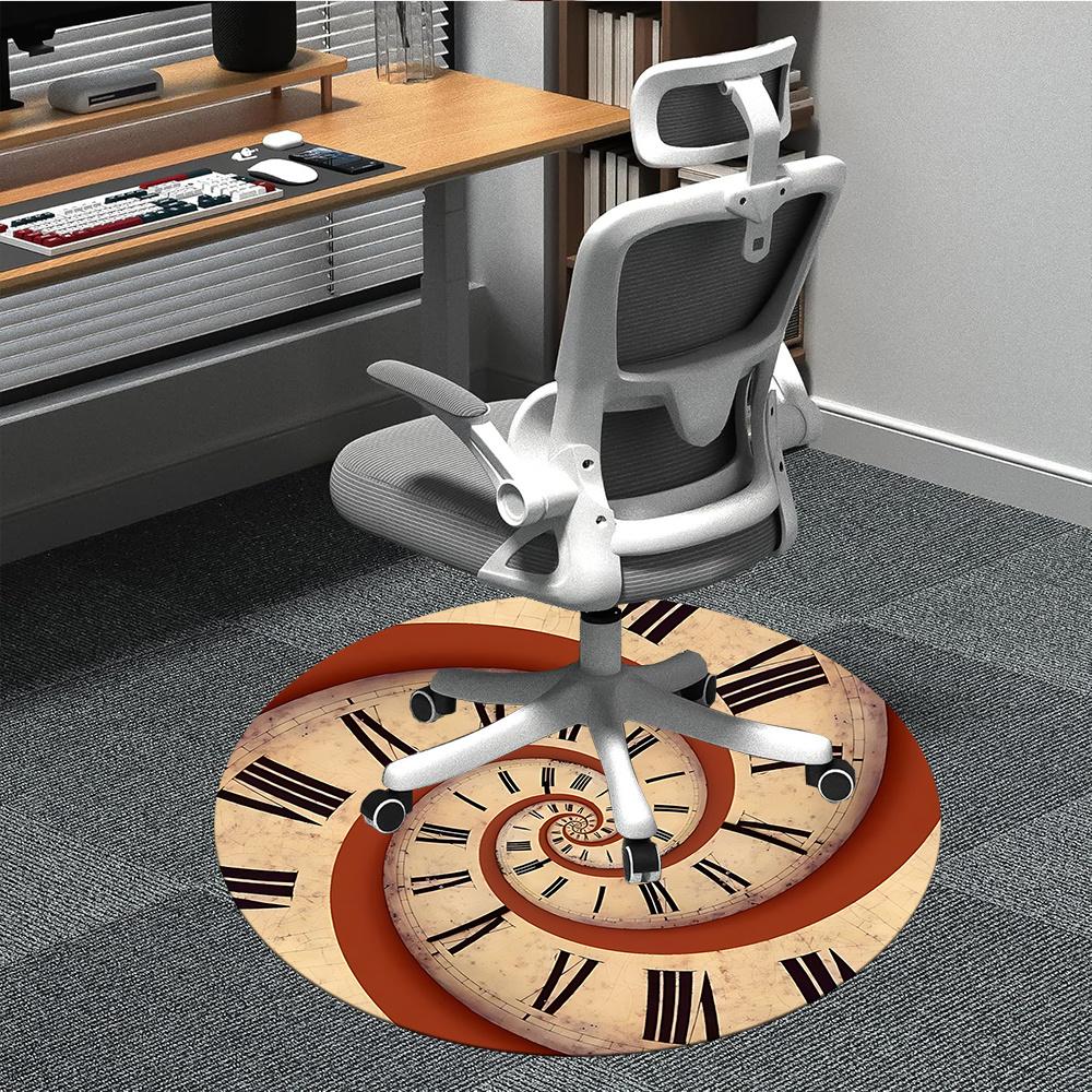 

1pc Time Spiral Office Round Area Rug, Indoor Mat Suitable ForOffice, Under Office Chairs Bedroom Living Room Home Decor, Room Decot270 80cm by 80cm