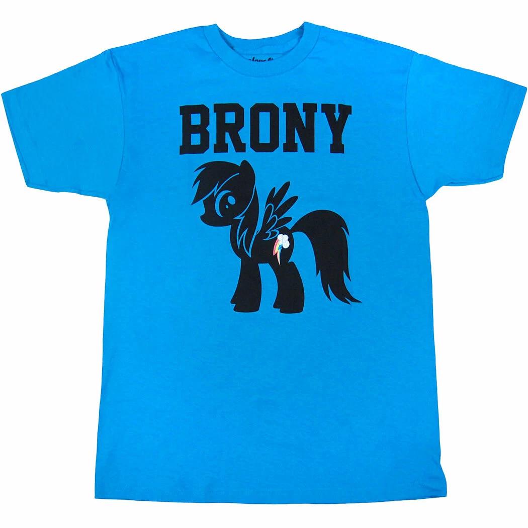 My Little Pony Rainbow Dash Brony Turquoise 100% Cotton T-shirt Mens Tees Top 4XL