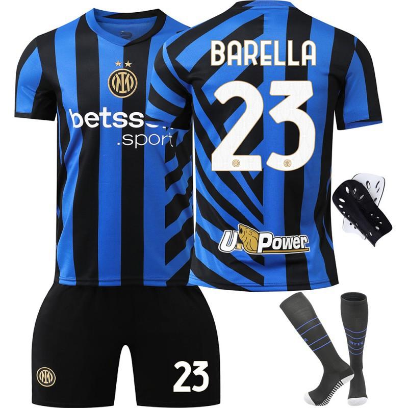 2425 Inter Mailand Heimfußballtrikot Nr. 10 Lautaro 9 Thuram 23 Barrera Kinder Trikot Herren Damen Set