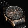 Salvatore Marra Men's Limited Edition Solar-Powered Radio-Controlled Chronograph Watch, Black and Pink Gold, SM14117-PGBK