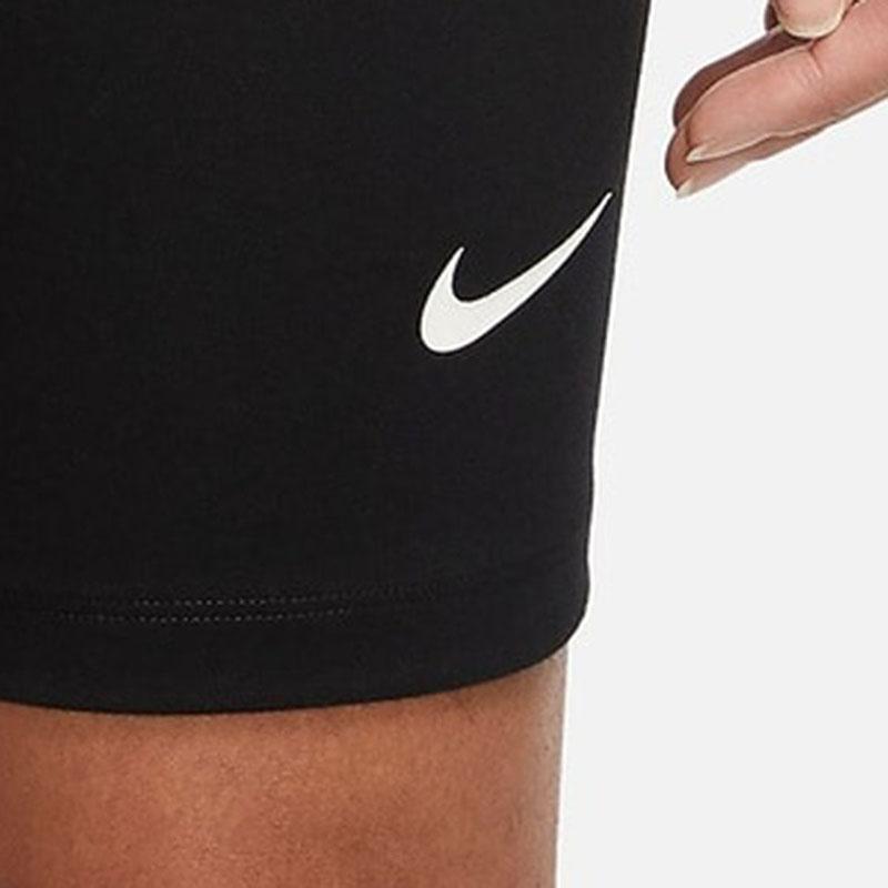 Nike Logo Print Solid Color Breathable Mid-Rise Compression Shorts Women Bottoms Black DV7798-010
