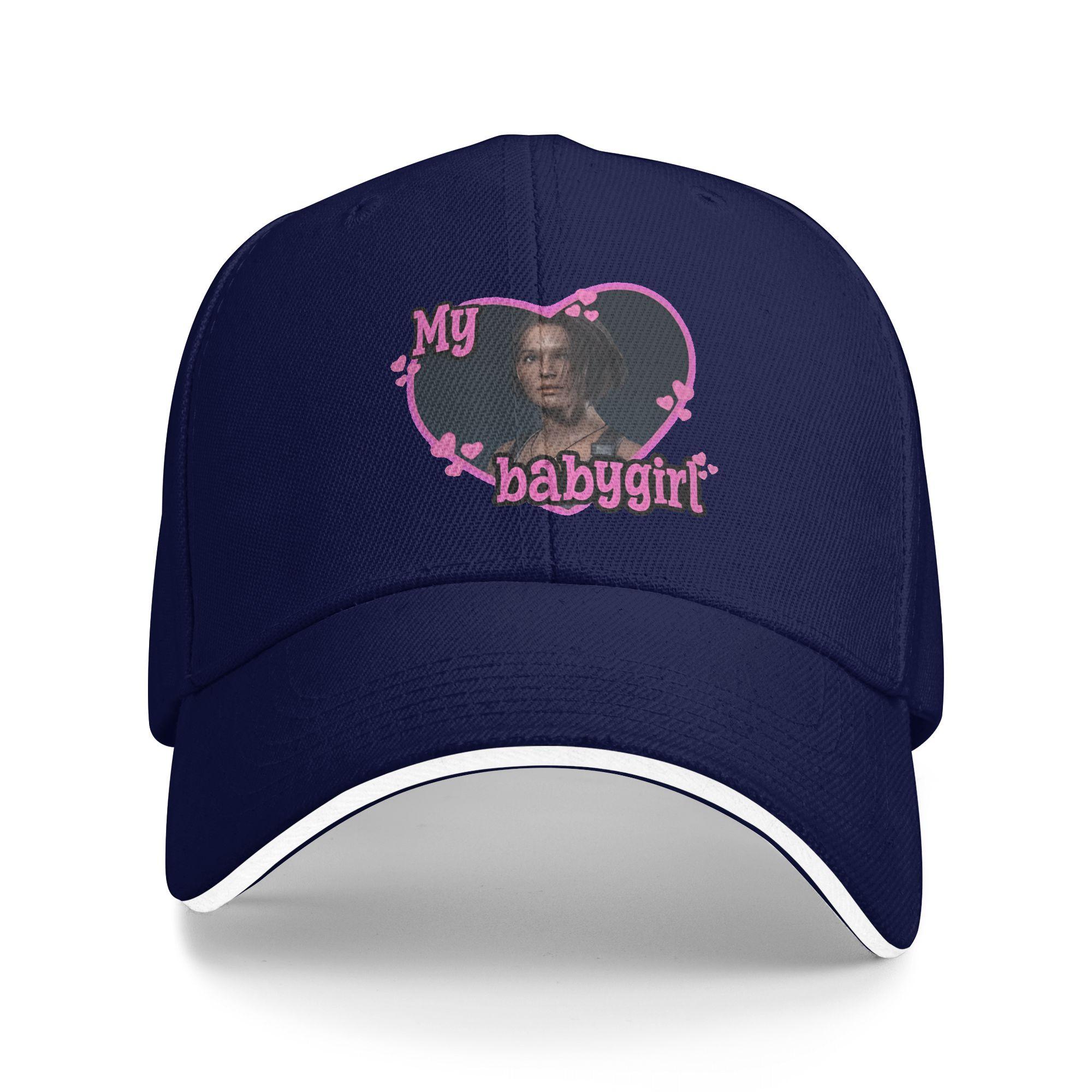 

My babygirl Jill Valentine Residents Evils Baseball Cap y2k Retro Male Trucker Hat Sun Visor Design Outdoor Sports Snapback Cap As Picture темно-синього кольору