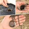 Unique Pocket Watch Case with 7pcs/set Metal Polyhedral Dices Pendant Delicate Pocket Watch for Gamers and Collectors