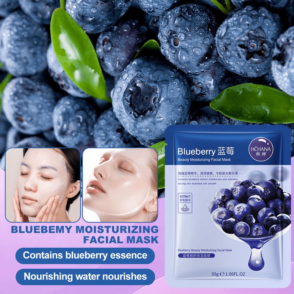 1/3/5PCS Blueberry Plant Care Moisturizing Mask, Moisturizing And Hydrating Helps Improve Fine Lines