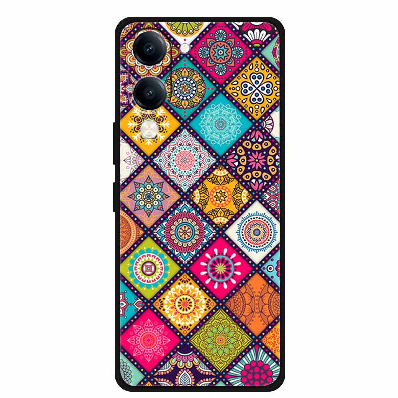 For Vivo Y29S Y29T Y19s GT 3D Cover Soft TPU Silicone Phone Case Funda Y 29S 29T 19s GT 5G Embossed Flower Blossoms Relief Para