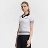 Fila Tennis Fashion Simple Classic Retro Tennis Sports Casual Versatile Comfortable Striped Knitted Short Sleeve Top Women tops A11W623401FWT