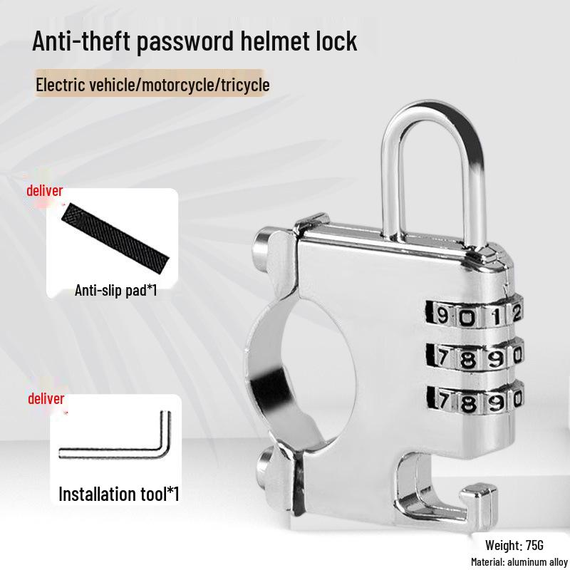 Anti-Theft Electric Bike Helmet Lock - Pry-Proof Fixed Hook for Bicycles