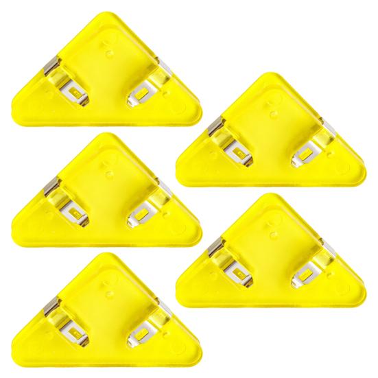 5Pcs Transparent Triangle Corner Clips Prevent Book Curling Multifunctional Document File Book Page Corner Clips Students Supplies