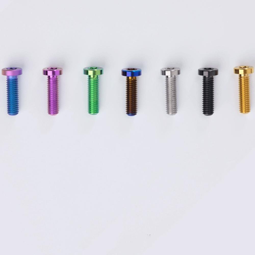 Golden Blue Black Ti M6x20/30mm Head-10mm  GR5 Titanium Alloy TC4 T30 Torx Head Bolts For Motorcycle Disc Brake Plate
