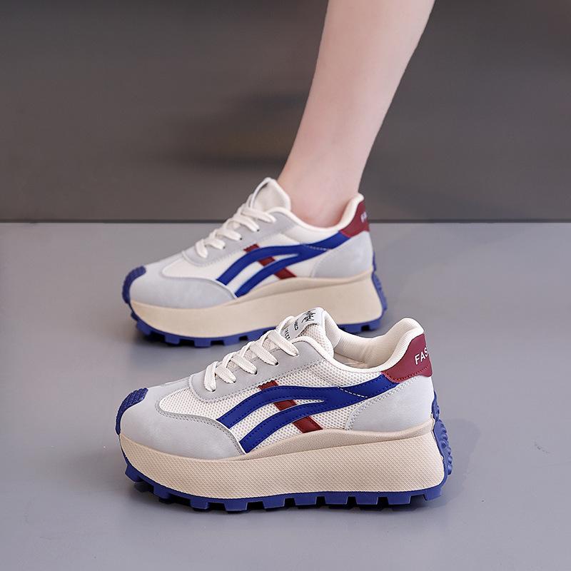 Spring versatile height-increasing dad shoes female niche students platform casual shoes mesh breathable fashion Forrest Gump shoes