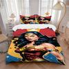 3pcs Wonder Woman, Superhero Cover Set,Soft Comfortable Duvet Cover,Guest Room (1*Duvet Cover + 2*Pillowcases, Without Core) Yy251024092