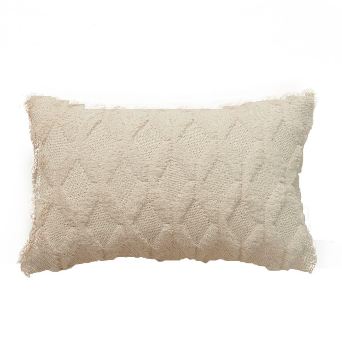 Чехол на подушку для гостинойкровать плюшевая ромбовидная полосатая подушка декоративная наволочка наволочка домашний текстиль диван декор абрикосовый 2729₽