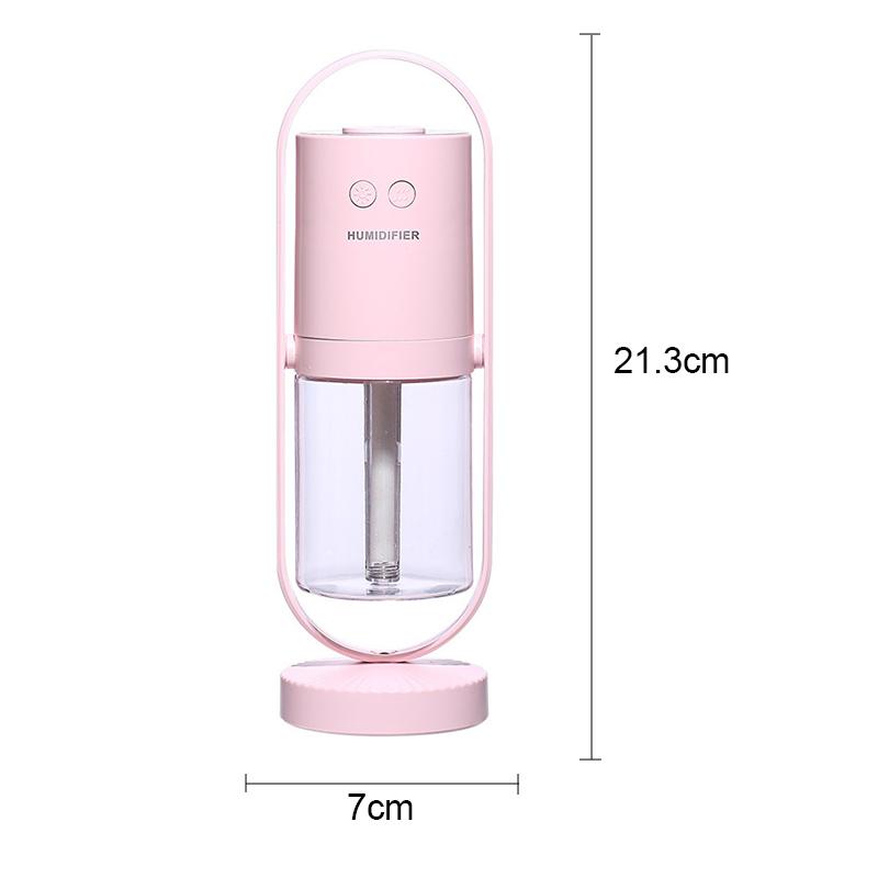 Lightweight Mini Tabletop Air Humidifier 200ml Oil Diffuser 500mah Led Color Projection Night Light Rechargeable Water Sprayer