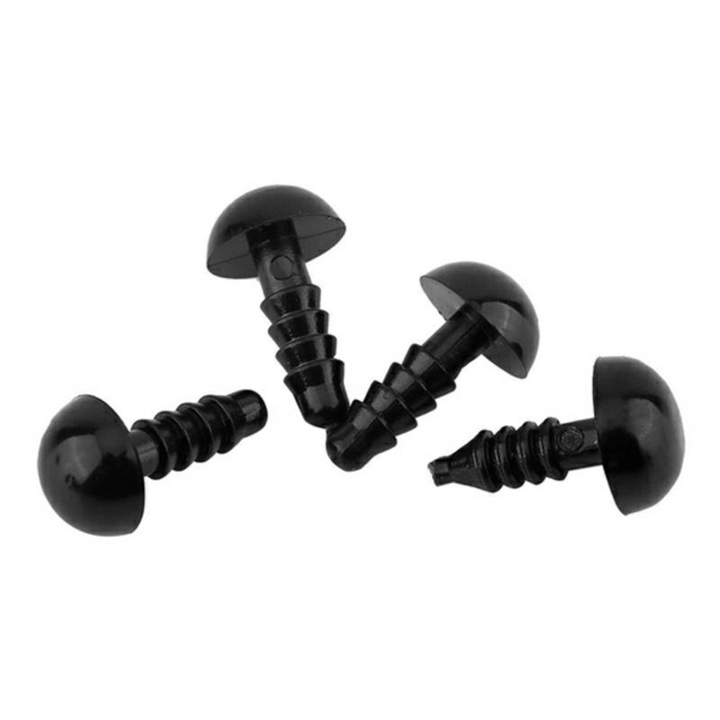 100pcs 6/9/10/12mm DIY Black Plastic Doll Safety Eyes for Sewing for Teddy Bear Doll Animal Puppet