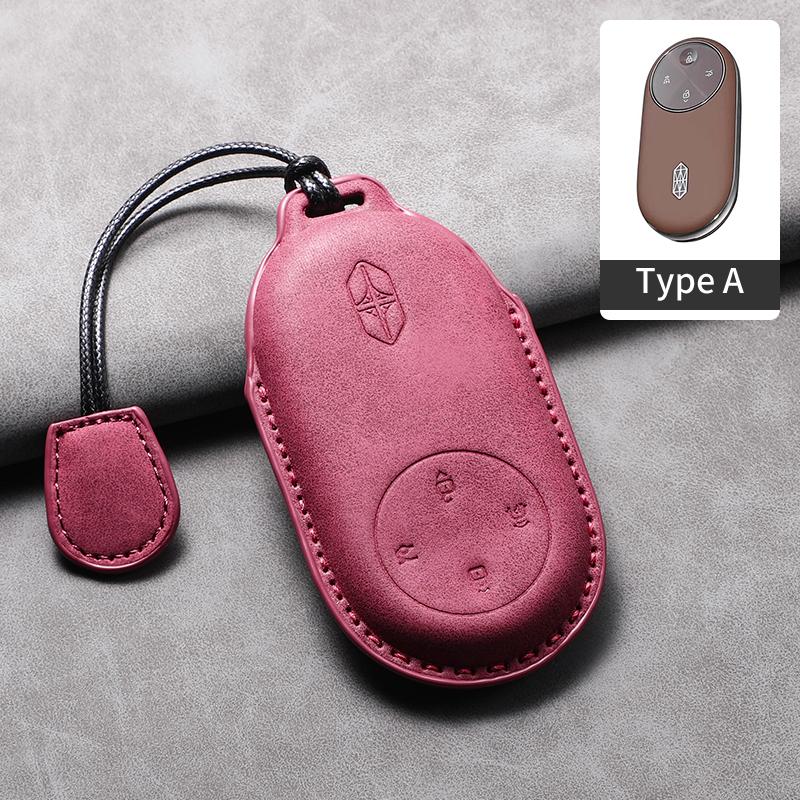 Car Leather Key Case Cover Holder For Xiangjie S9T Zunjie S800 Shangjie H5 Xiangjie S9 Keychain Accessories