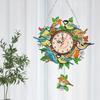 Acrylic Special Shaped Animals Colorful Crystal Diamond Clock DIY Diamond Painting Clock Kit Hanging Sign Living Room Decoration
