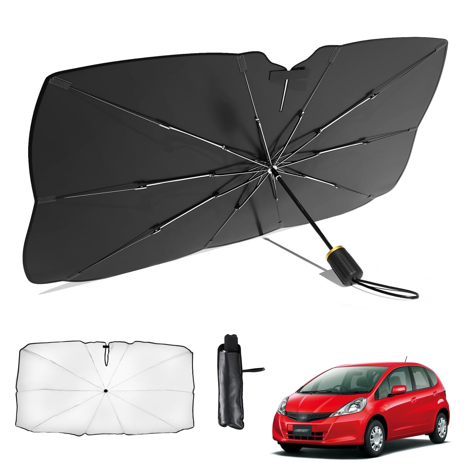 Honda Fit 2-го поколения Серия GE 2007 - 2013 Автомобильный складной солнцезащитный козырек в форме зонта Fit GE series