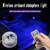 1-10PCS Car Wireless Adhesive LED Car Interior Ambient Light Remote Control Decor Auto RGB Interior Atmosphere Light Decorative