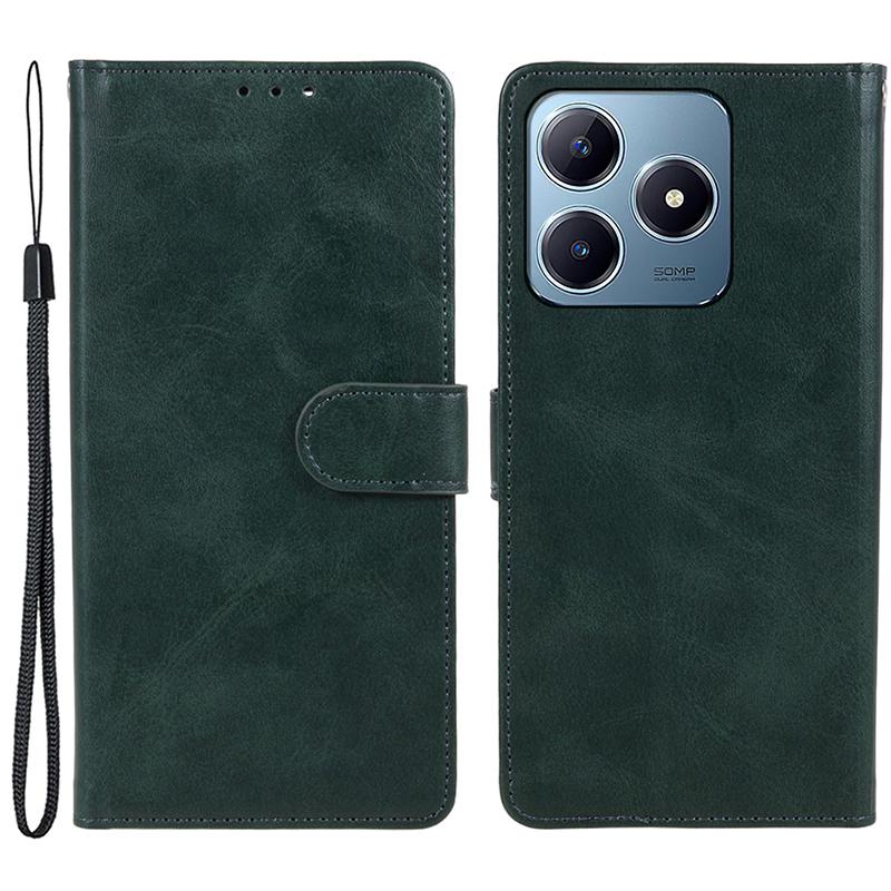 For Realme Note 60x 4G/C63 4G/C61 4G Case Leather Calf Texture Phone Cover Cash and Card Holder Wallet
