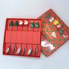 2/4/6Pcs Christmas Fork and Spoon Set,Stainless Steel Creative Tableware,Coffee Tea Dessert Forks and Spoons Gift Set