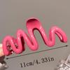 Plastic Wave Pattern Hair Clips for Women, 11cm/4.3in Size, Dopamine Color Palette, Fashion Accessories for Halloween Accessories